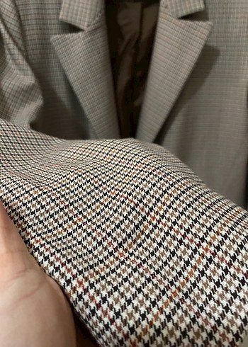 LCW Modest Ekose Uzun Kollu Kadın Ceket - Görsel 7