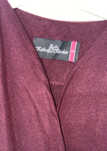 Bordo Kadın Uzun kap - Görsel 5