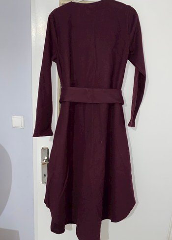 Bordo Kadın Uzun kap - Görsel 2