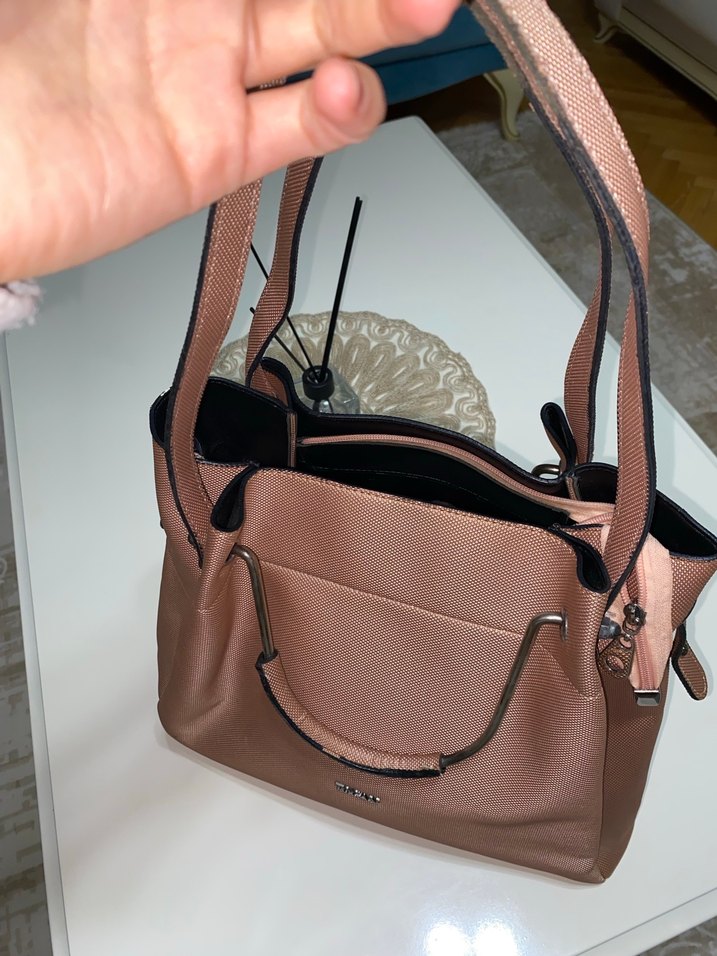 Bej Deri Tokalı Kadın Çanta - Görsel 2