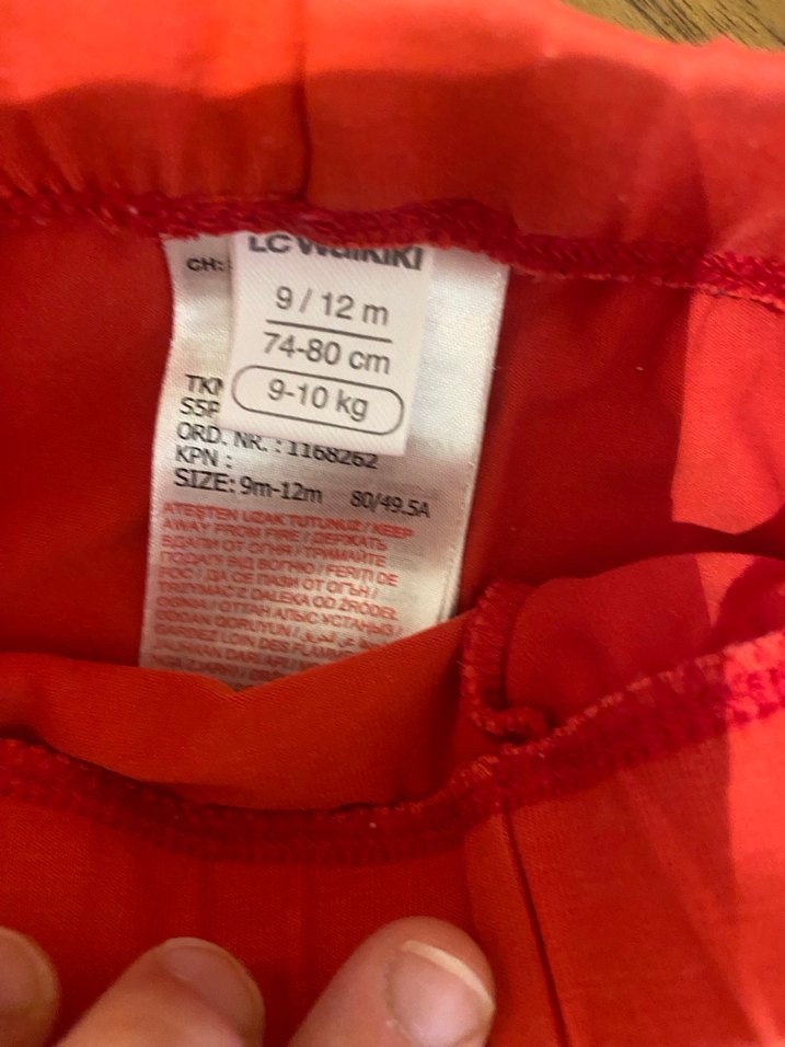 Kız Çocuk Kırmızı Dar Kesim Tayt - Görsel 2