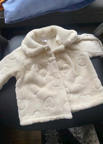 Kız Çocuk Gri Peluş Detaylı Ceket - Görsel 2