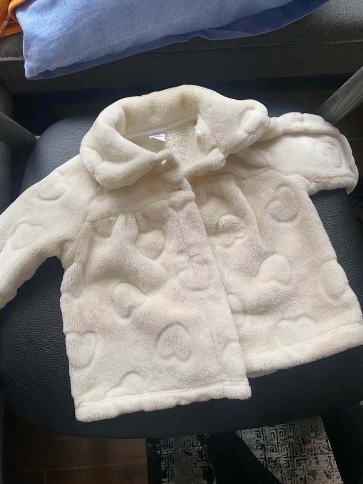 Kız Çocuk Gri Peluş Detaylı Ceket - Görsel 2