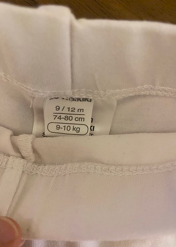 Kız Çocuk Beyaz Pamuklu Tayt - Görsel 2