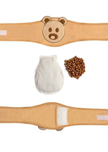 kahverengi Ayıcık Desenli gaz giderici kiraz çekirdeğinden kemer - Görsel 2