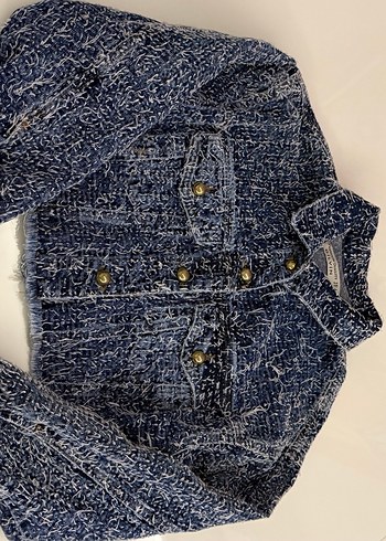 Dilvin Düğmeli Mavi Kadın Denim ikili takım