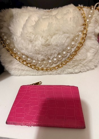 Pembe Yılan Derisi Desenli Kadın Cüzdanı - Görsel 2