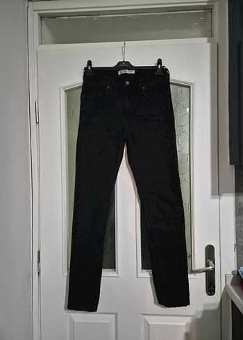 Erkek Siyah Regular Fit Denim Pantolon
