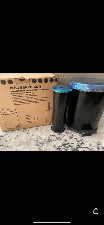 Diğer 5 lt çöp kovası ve tuvalet fırçası