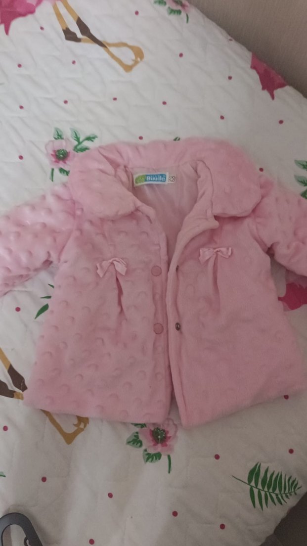 Düğmeli Pembe Kız Çocuk Ceket - Görsel 2