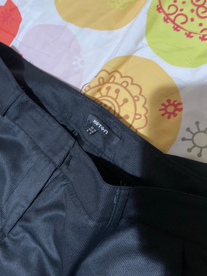 Düğmeli Gri Kadın Blazer Ceket ve pantolon takım - Görsel 3