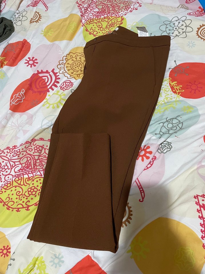 Kadın Kahverengi Midi Kumaş Pantolon - Görsel 2