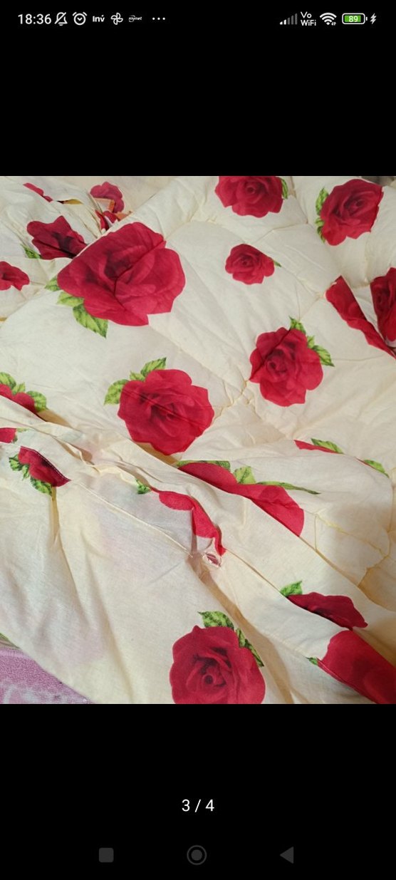 Kırmızı Güllü çift kişilik nevresim takımı - Görsel 3