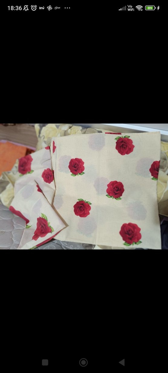 Kırmızı Güllü çift kişilik nevresim takımı - Görsel 4