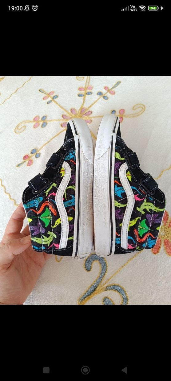 31,5 Vans Erkek Çocuk Renkli Velcro Spor Ayakkabı - Görsel 2