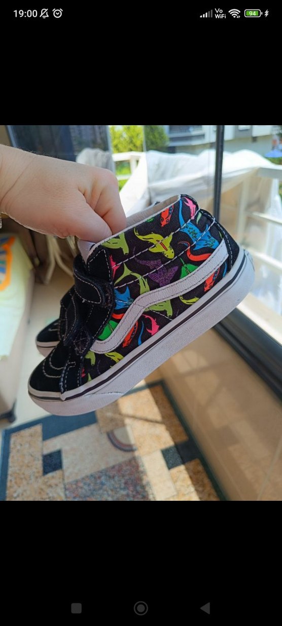 31,5 Vans Erkek Çocuk Renkli Velcro Spor Ayakkabı - Görsel 4