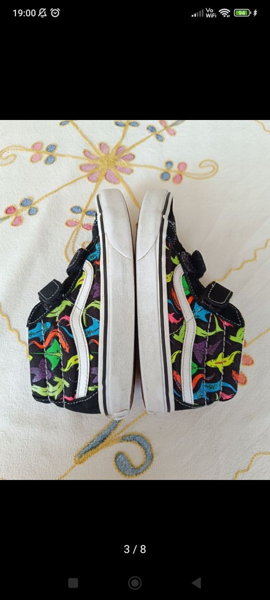 31,5 Vans Erkek Çocuk Renkli Velcro Spor Ayakkabı - Görsel 3