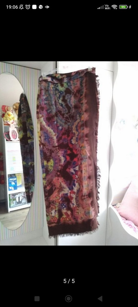 Çok Renkli Bohem Kadın Uzun Etek - Görsel 5