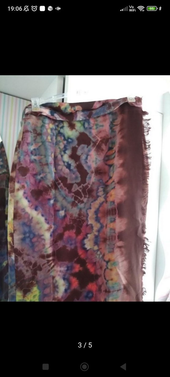 Çok Renkli Bohem Kadın Uzun Etek - Görsel 3