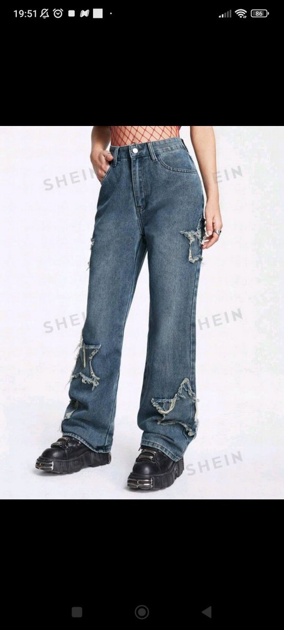 Gri Bağlamalı Salaş Rock Punk Kadın Kot - Görsel 4