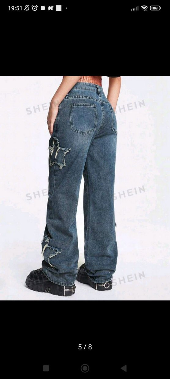 Gri Bağlamalı Salaş Rock Punk Kadın Kot - Görsel 5