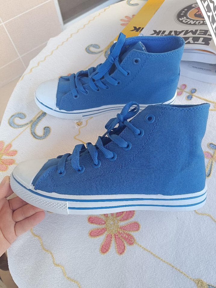 39 Mavi Bağcıklı Kadın Spor Ayakkabı - Görsel 5