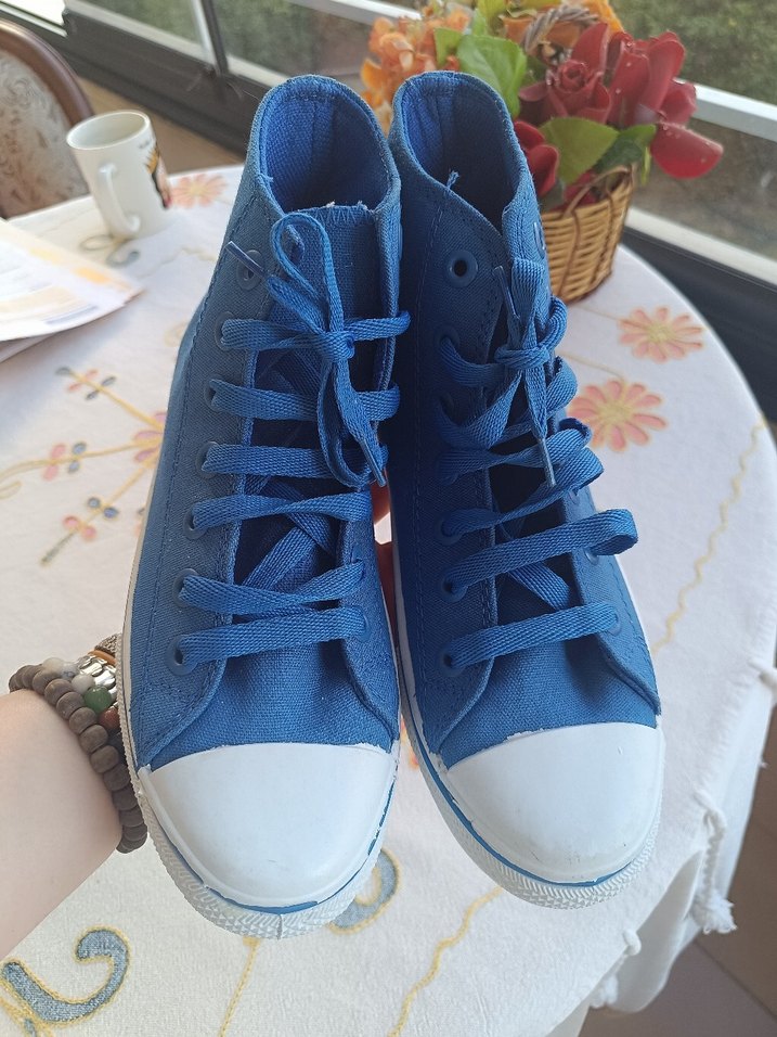 39 Mavi Bağcıklı Kadın Spor Ayakkabı - Görsel 3