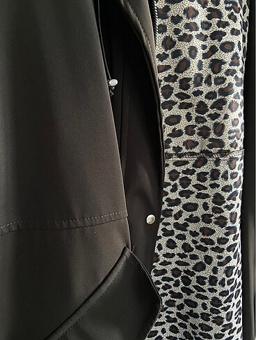s Beden Leoparlı Oversize Ceket