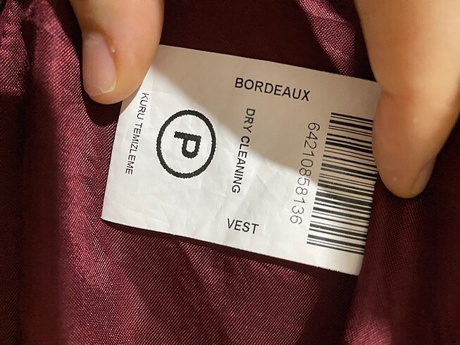 36 Beden bordo Renk spazio yelek