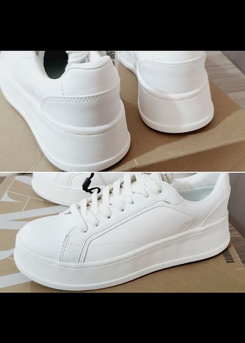 Zara Zara Beyaz Minimalist Kadın Sneaker
