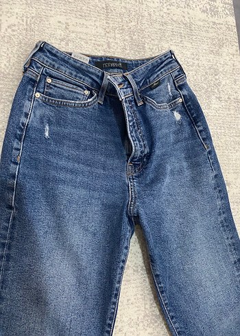 Mavi Kadın Kot Pantolon Tokalı - Görsel 2