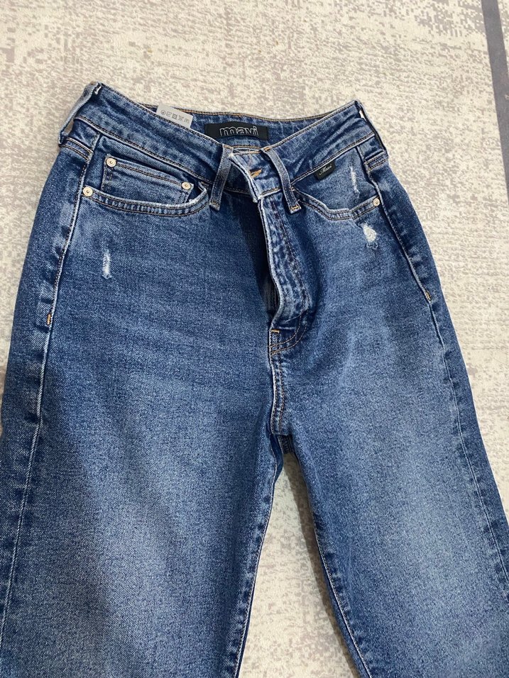 Mavi Kadın Kot Pantolon Tokalı - Görsel 2