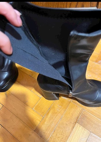 Kadın Siyah Platform Topuklu Goth Bot - Görsel 4