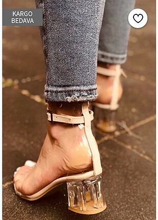Trendyol & Milla Şefaf krem rengi kadın topuklu ayakkabı 