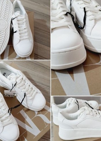 Zara beyaz minimalist kadın sneaker - Görsel 3