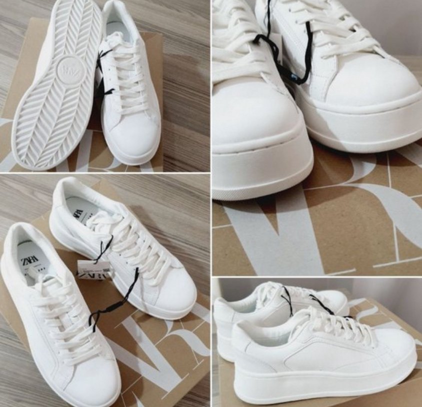 Zara beyaz minimalist kadın sneaker - Görsel 3