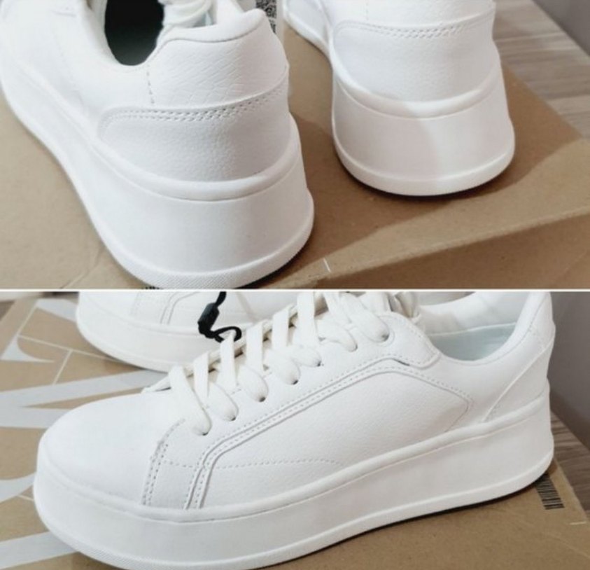 Zara beyaz minimalist kadın sneaker - Görsel 2