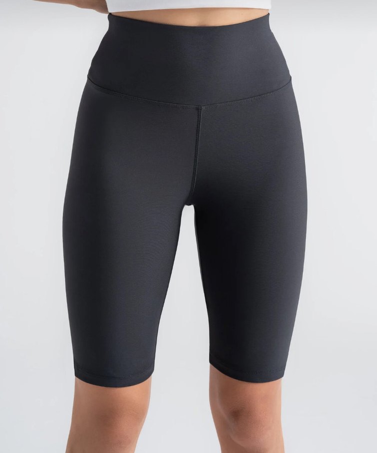 Siyah Yüksek Bel Mini Spor Şort - Görsel 2