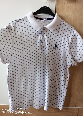 Beyaz Desenli Erkek Polo Tişört - Görsel 6