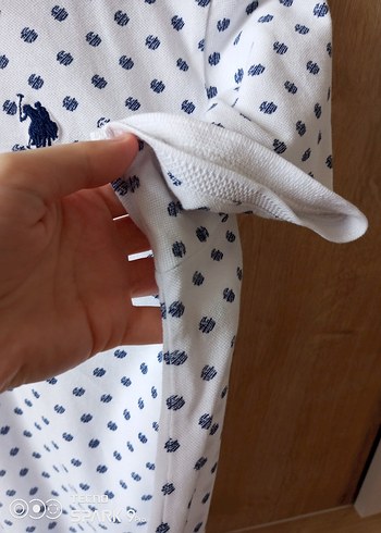 Beyaz Desenli Erkek Polo Tişört - Görsel 4