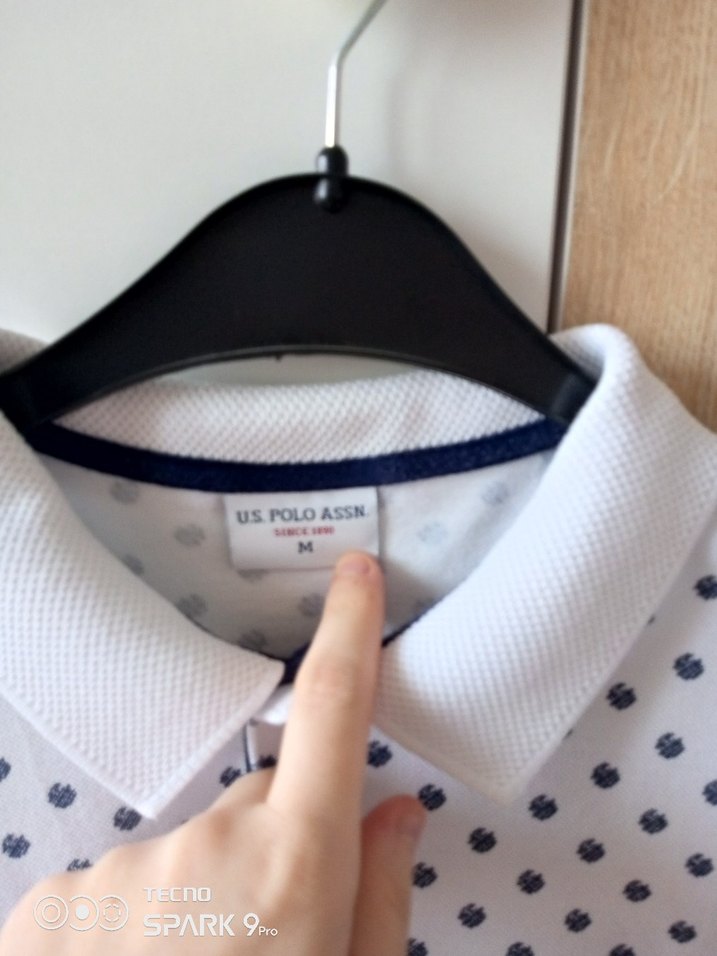 Beyaz Desenli Erkek Polo Tişört - Görsel 3