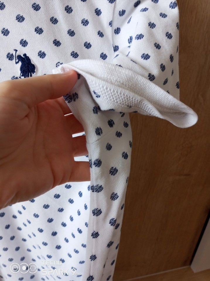 Beyaz Desenli Erkek Polo Tişört - Görsel 4