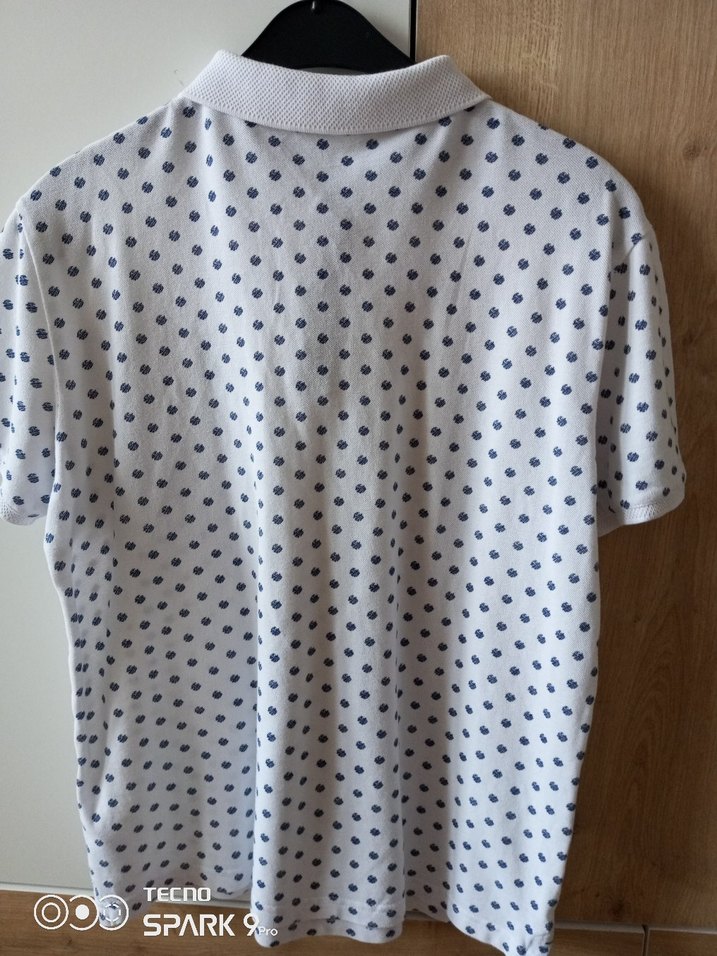 Beyaz Desenli Erkek Polo Tişört - Görsel 5