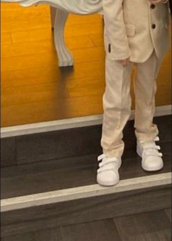 Bej Modern Klasik Çocuk Takım Elbise - Görsel 8