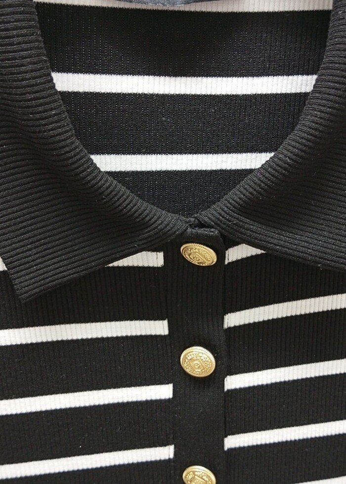 Çizgili Elbise Yeni Sezon - Görsel 3