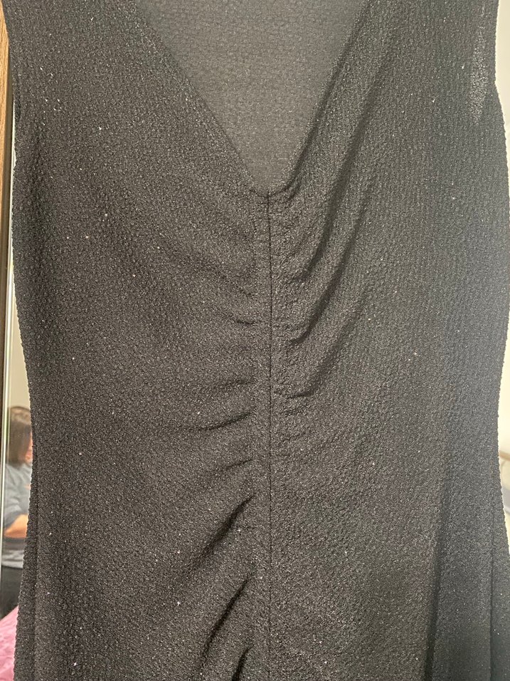 Simli siyah elbise - Görsel 3