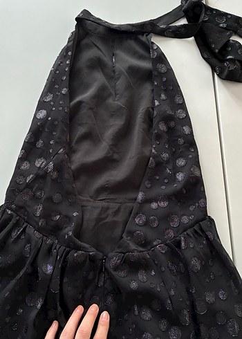 Twist Kadın Siyah Uzun Elbise - Görsel 5