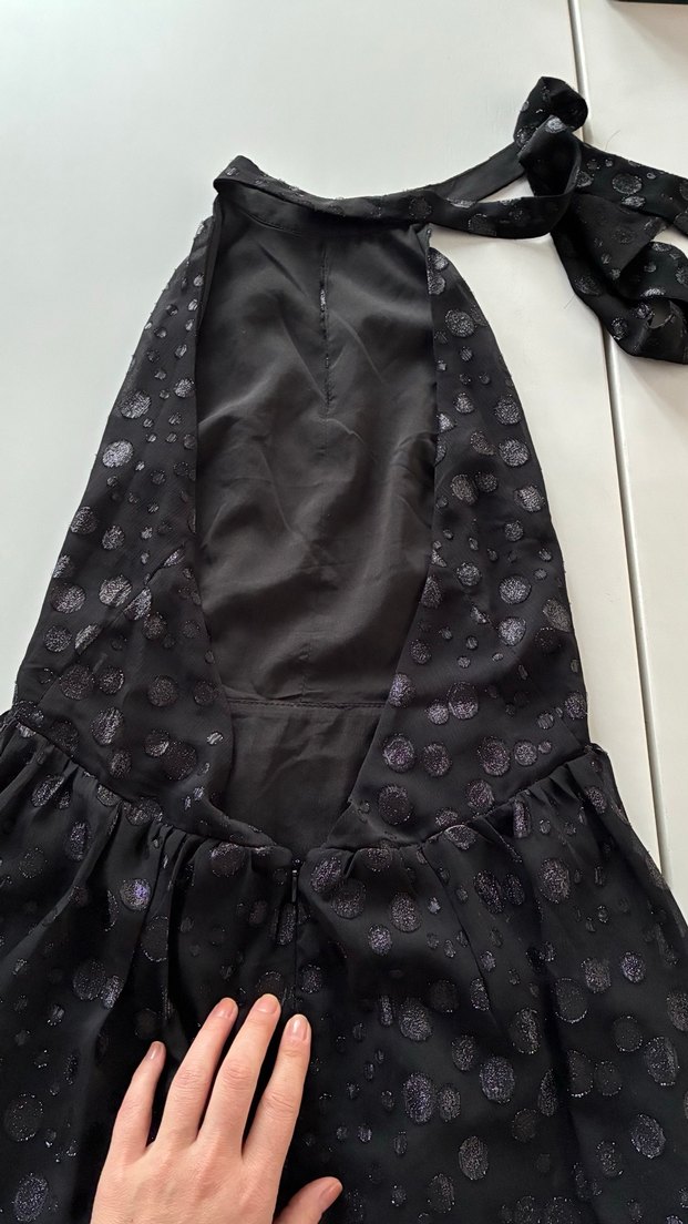 Twist Kadın Siyah Uzun Elbise - Görsel 5