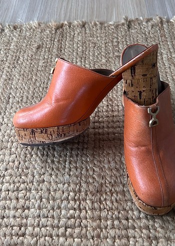 Kadın Kahverengi Deri Dolgu Topuklu Espadril - Görsel 3