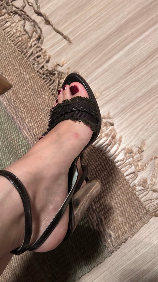 Kahverengi Örgü Bağcıklı Stiletto Espadril - Görsel 2